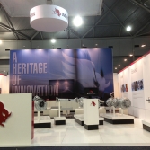 Large format stand designed to be seen from afar