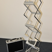 Expandable brochure holder with case
