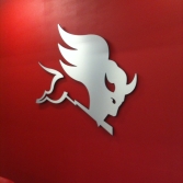Reception area logo / branding