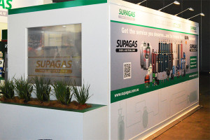 Supagas exhibition stand wall branding banner